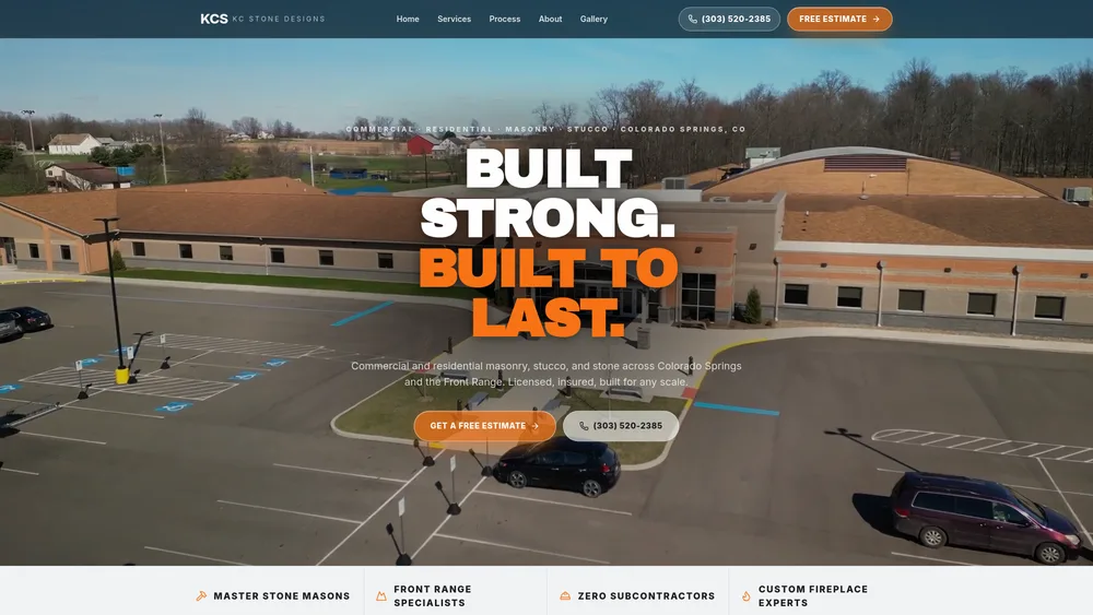 KC Stone Designs ChatGPT ad — Commercial & Residential Masonry