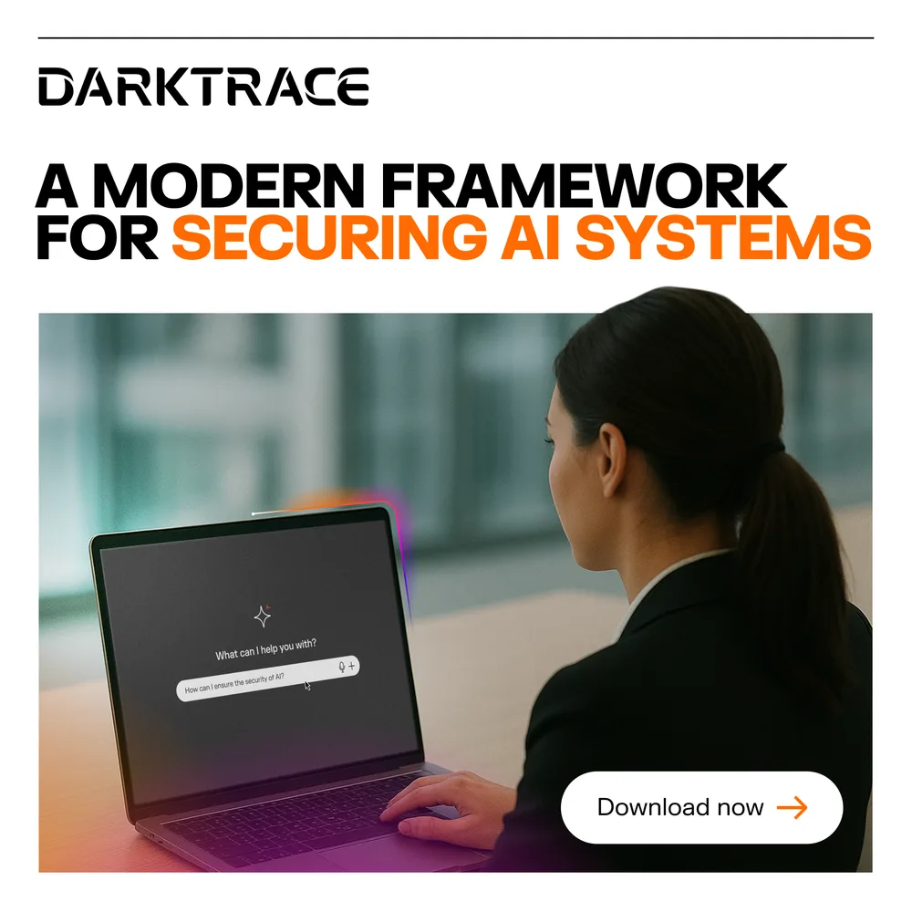 Darktrace ChatGPT ad — AI is outpacing governance. Start securing AI.