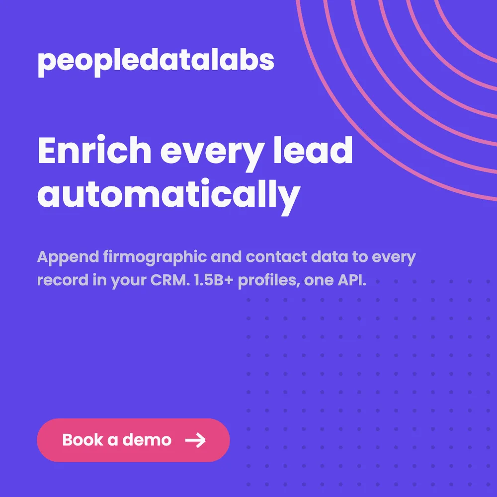 People Data Labs ChatGPT ad — Enrich every lead automatically