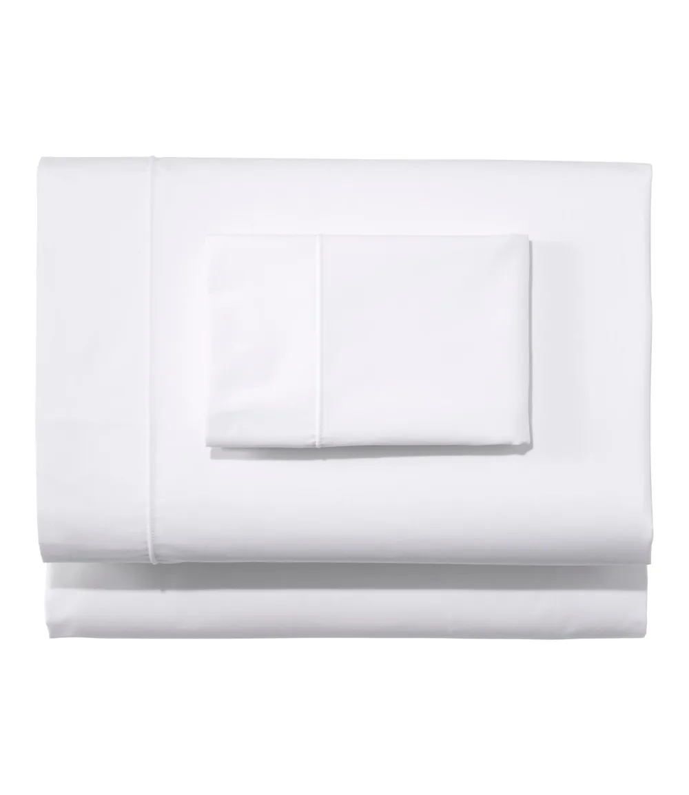 L.L.Bean ChatGPT ad — Sunwashed Percale Sheet Collection White Twin, Cotton | L.L.Bean