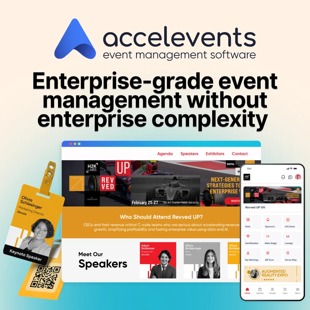 Accelevents ChatGPT ad — Event Management Simplified