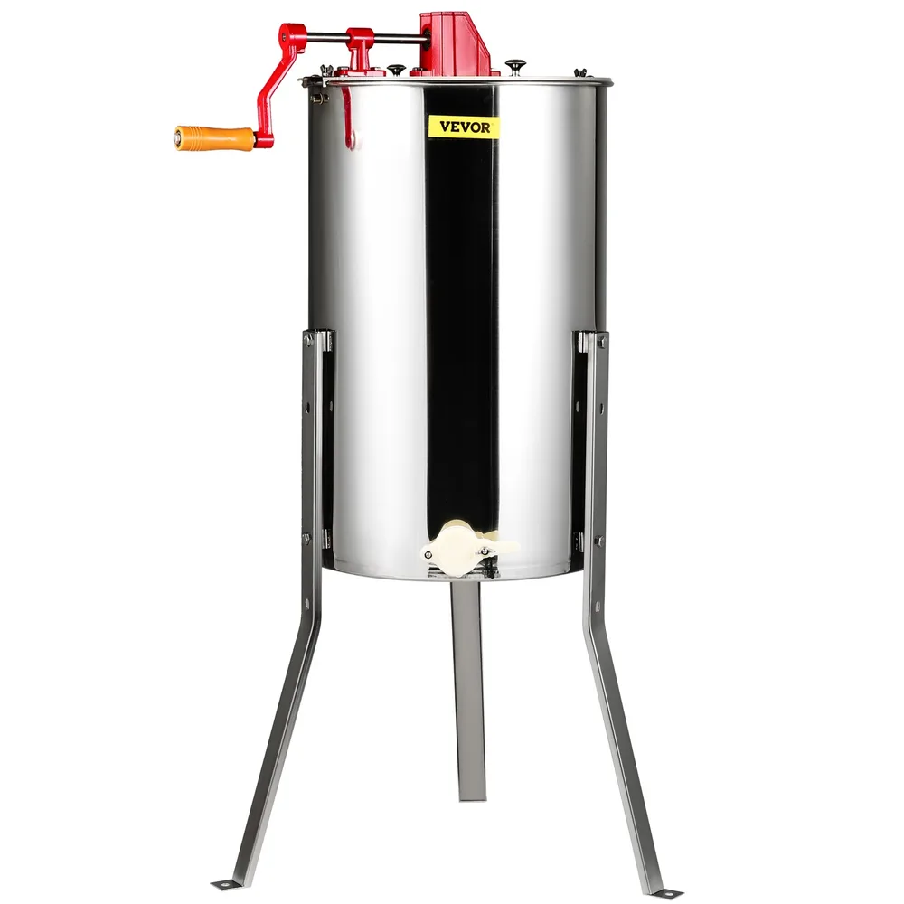 Vevor-US ChatGPT ad — VEVOR Manual Honey Extractor 3 Frames Honey Spinner Extractor Stainless Steel Beekeeping Extraction Honeycomb Drum Spinner with Lid Apiary Centrifuge