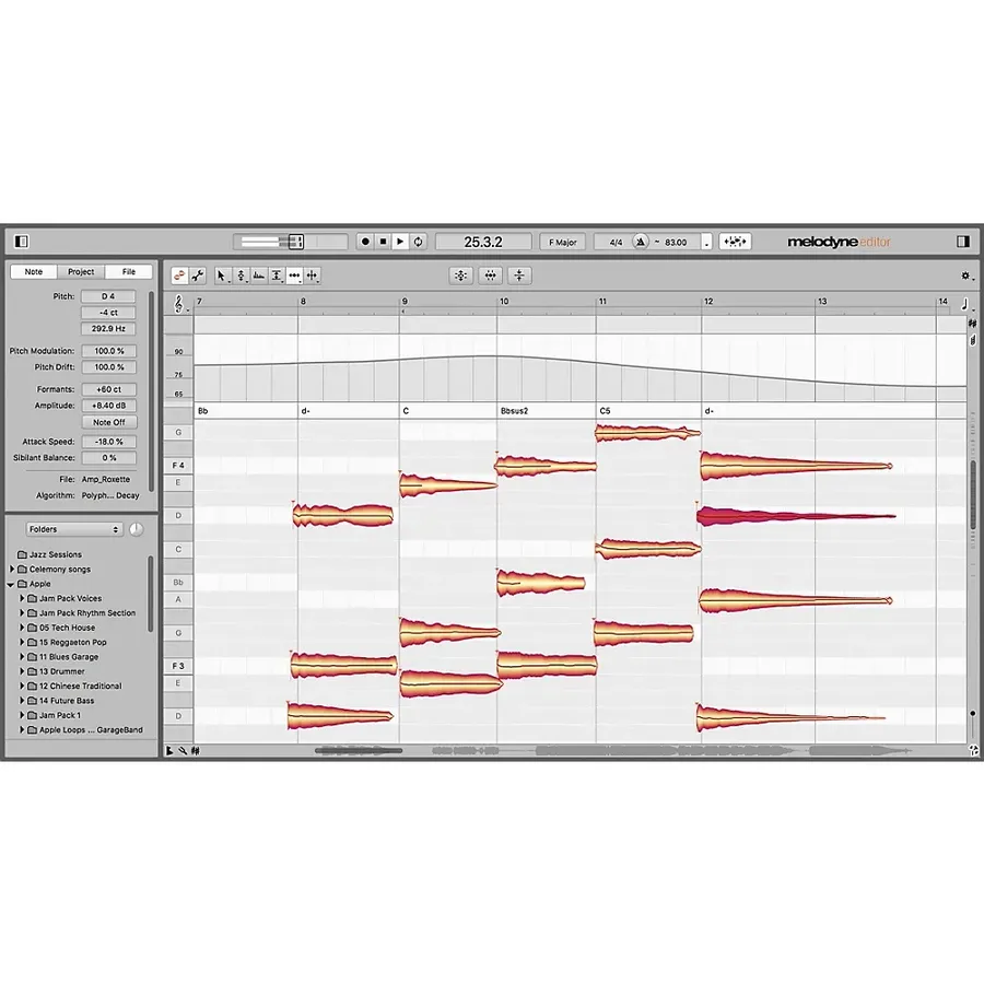Musician's Friend ChatGPT ad — Celemony Melodyne 5 editor Upgrade From Essenti...