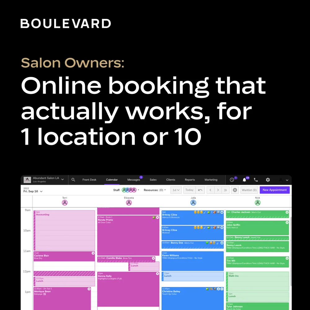 Boulevard Labs, Inc. ChatGPT ad — Run Your Salon Beautifully