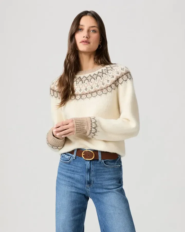 PAIGE ChatGPT ad — Misha Sweater - Ivory Multi | Size XS