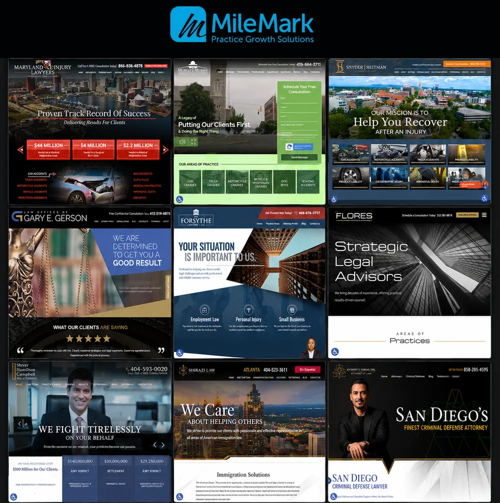 MileMark ChatGPT ad — A Law Firm Website That Converts