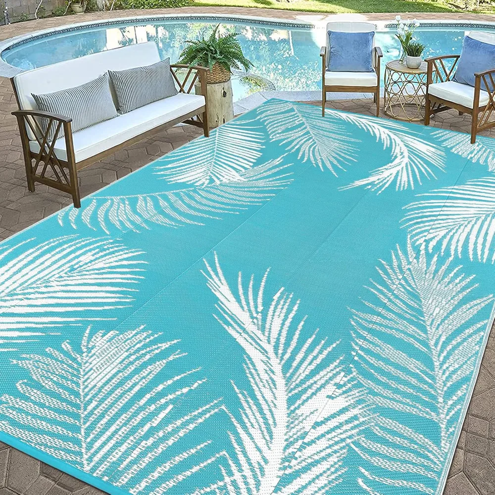 Wayfair ChatGPT ad — 9' x 12' Waterproof Outdoor Rug Reversible Plastic Large Patio Camping Rug Bay Isle Home™