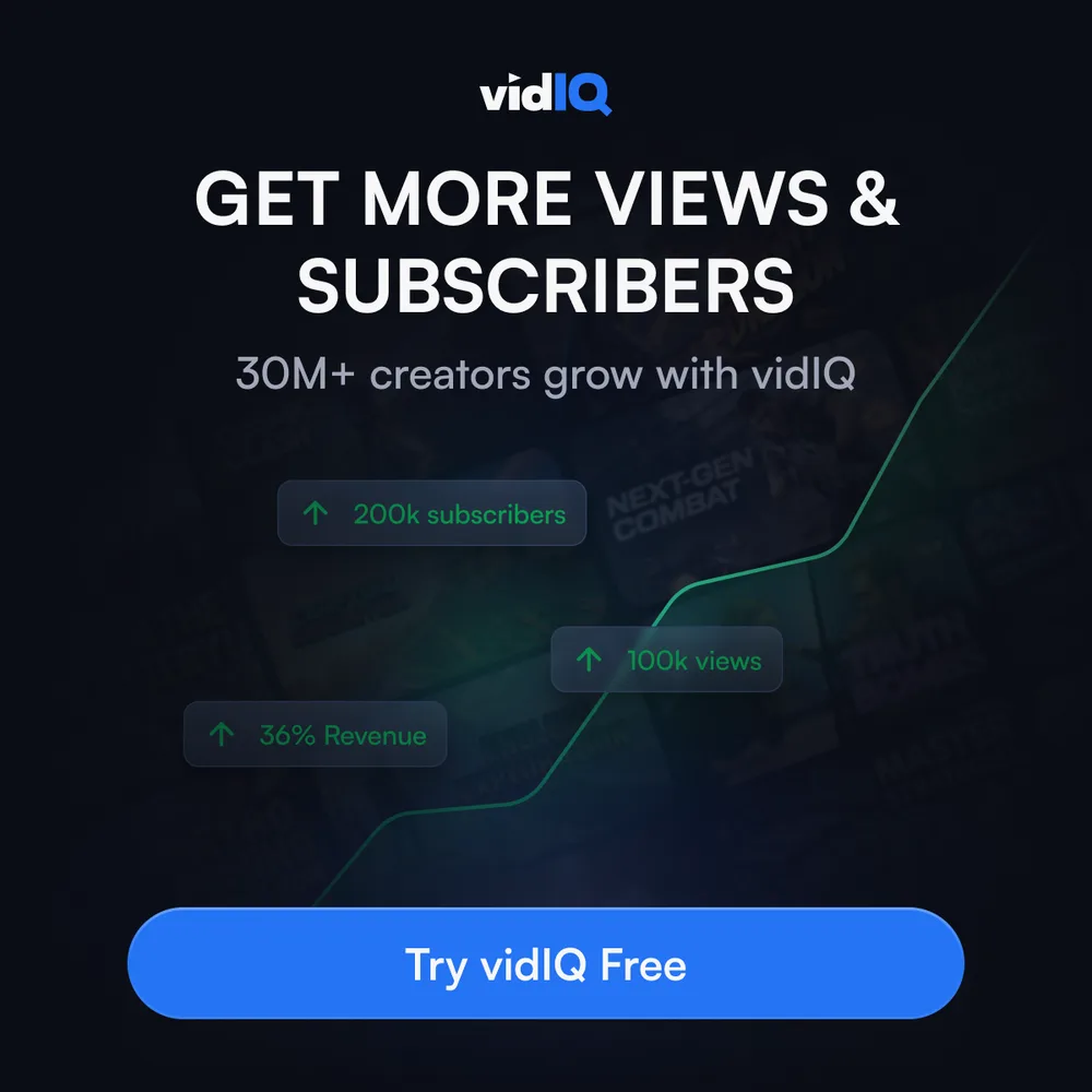 vidIQ ChatGPT ad — Grow Your YouTube Channel