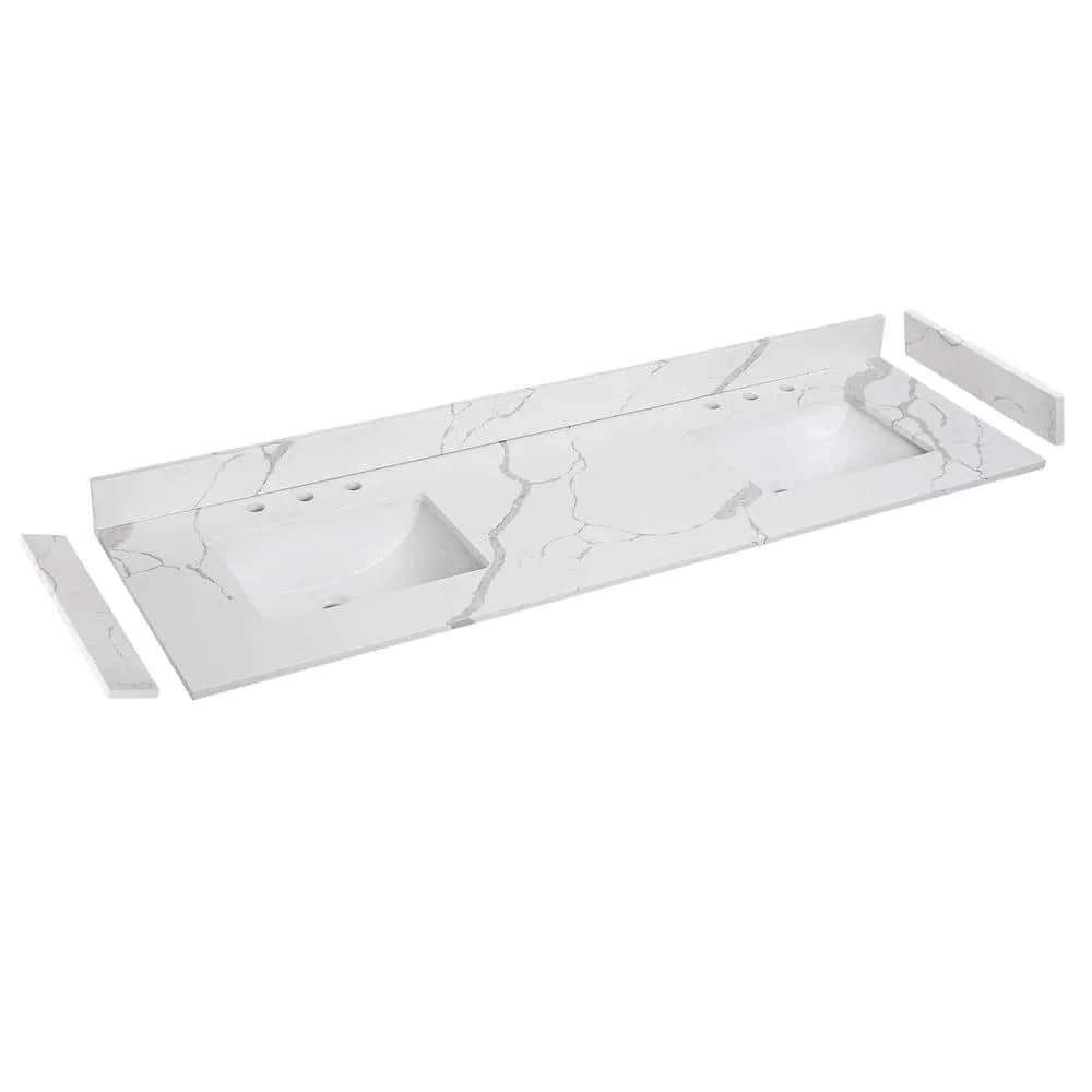 Home Depot ChatGPT ad — PROOX 72 in. W x 22 in. D Quartz White Rectangular Double Sink Bathroom Vanity Top in Calacatta White