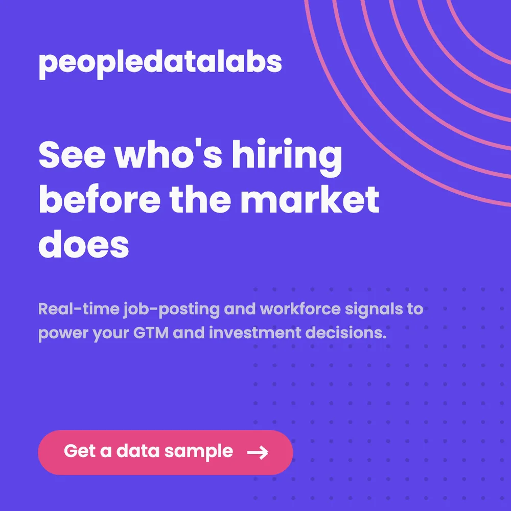 People Data Labs ChatGPT ad — See who's hiring before the market does