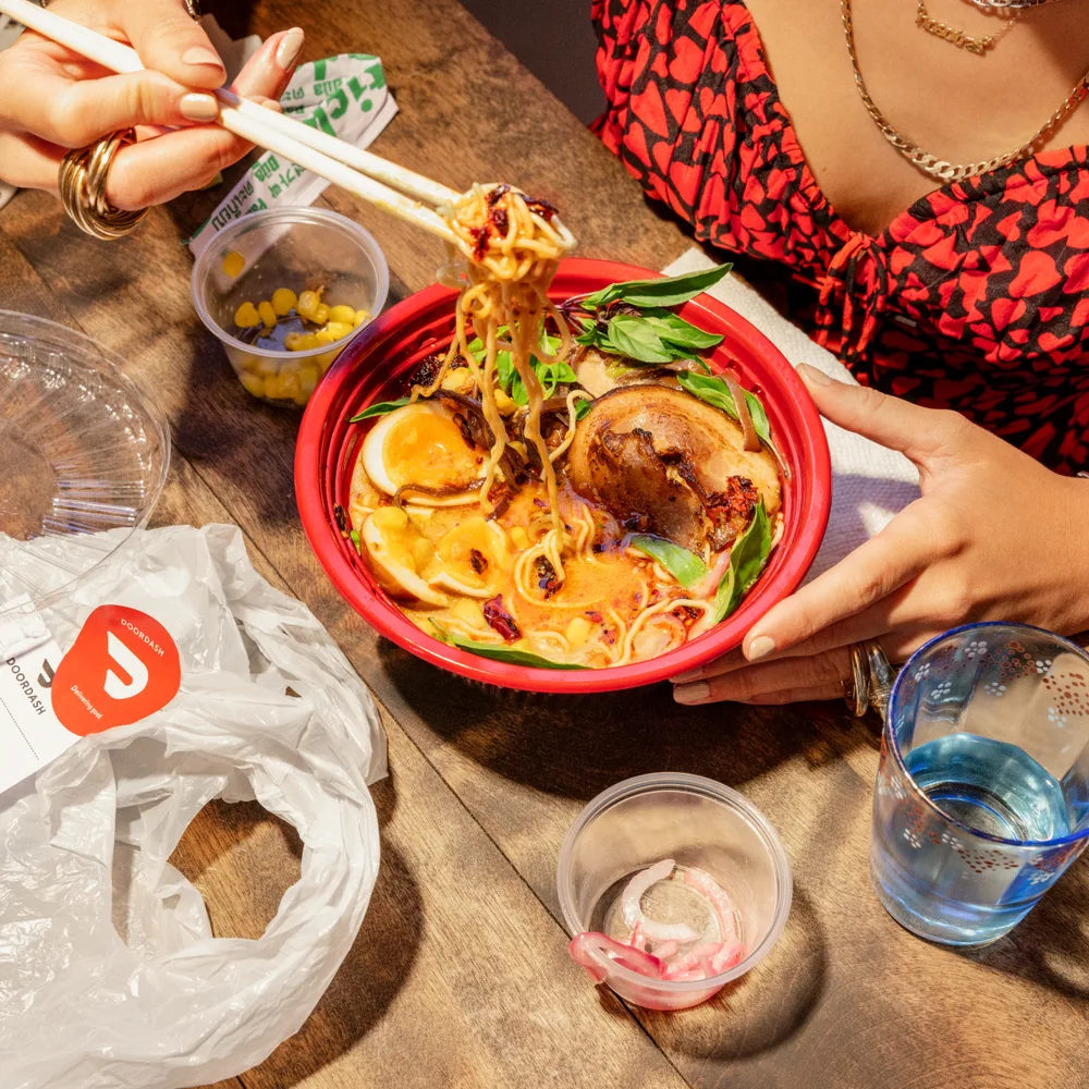 DoorDash ChatGPT ad — $0 Delivery Fees on Your First Order