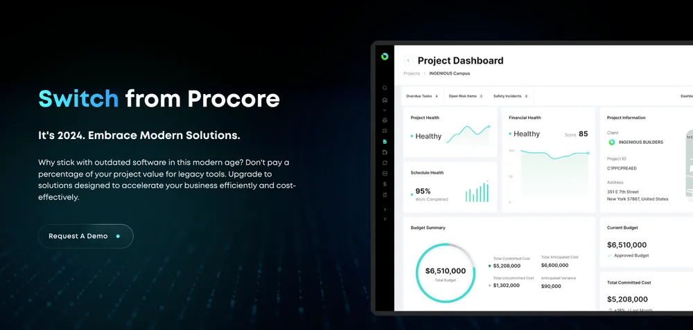 INGENIOUSIO, INC ChatGPT ad — Top Procore Alternatives in 2026 | INGENIOUS.BUILD
