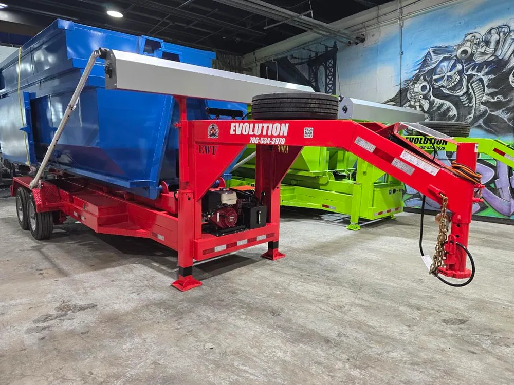 Evolution Weldings & Fabrication ChatGPT ad — Premium Roll-Off Trailers, Factory Direct
