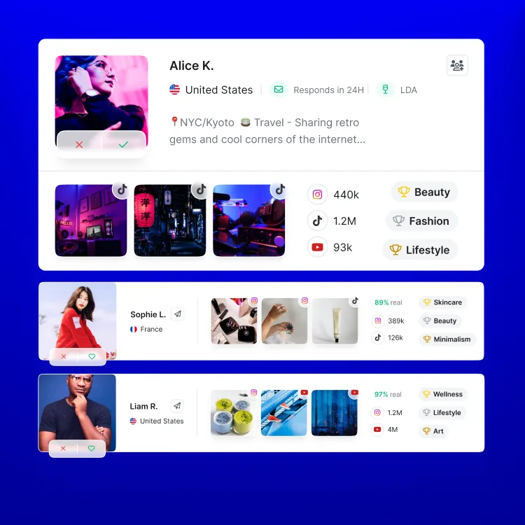 Upfluence Inc ChatGPT ad — Launch a creator affiliate program in days