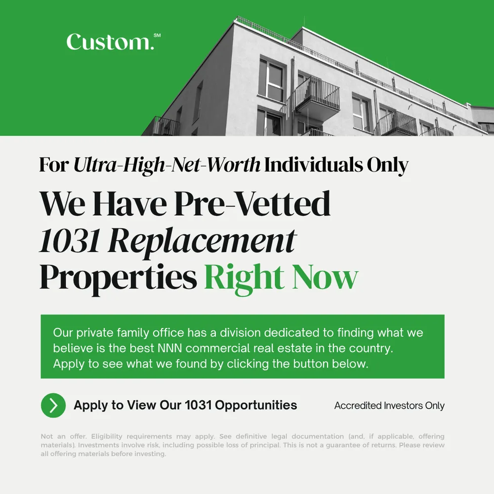 Custom Capital Strategies, Inc. ChatGPT ad — Need a 1031 Replacement Property?