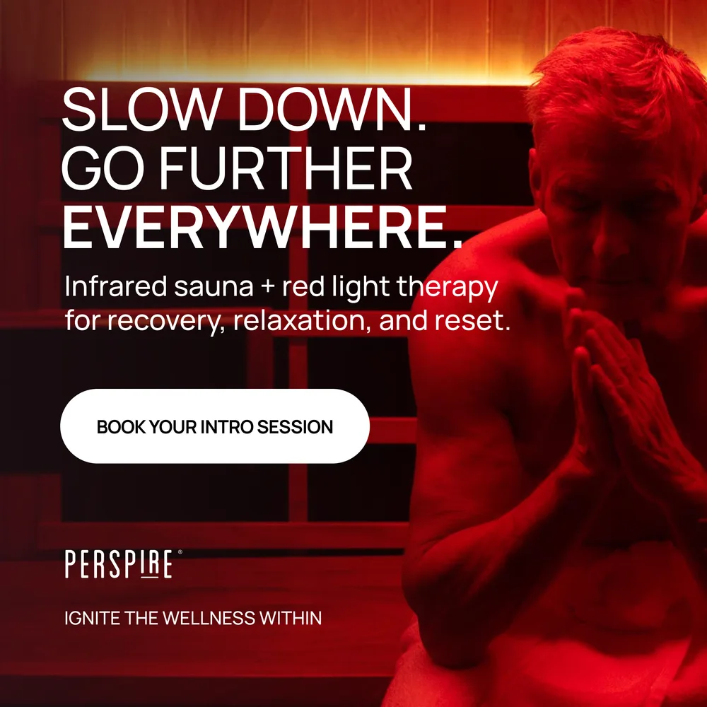 Perspire Sauna ChatGPT ad — Infrared Sauna Sessions Near You