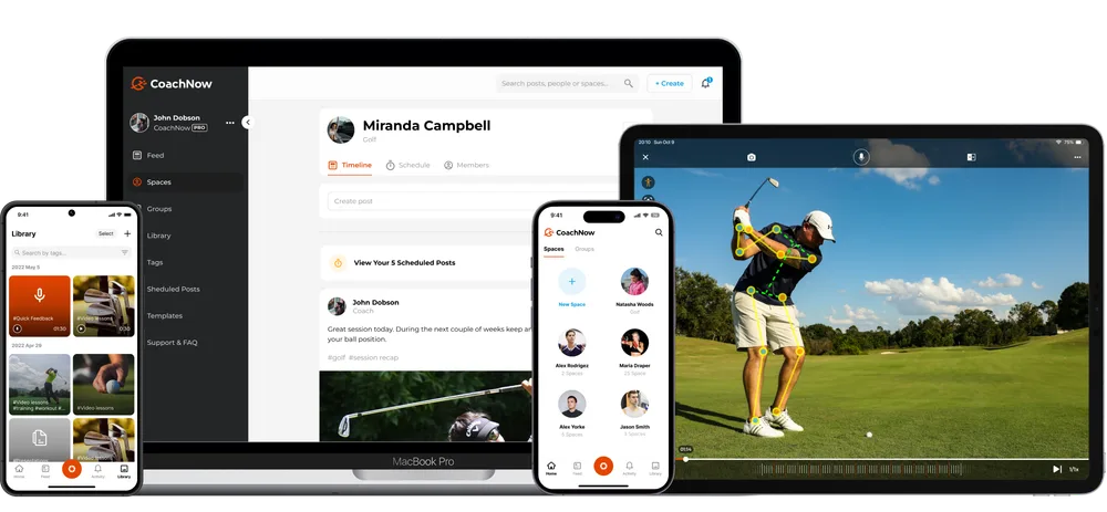 CoachNow ChatGPT ad — Coach Golf With Video Feedback